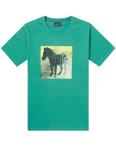 Paul Smith Zebra Square T-Shirt - Green