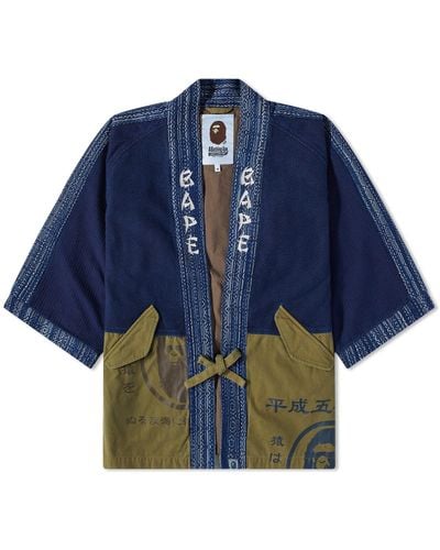 A Bathing Ape Military Kimono Jacket - Blue