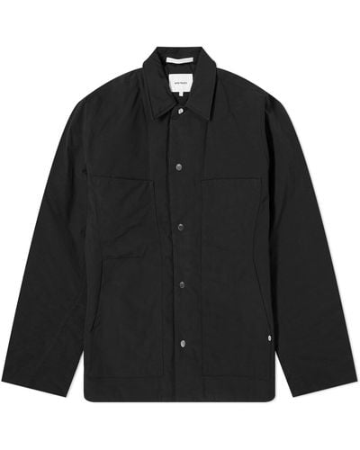 Norse Projects Pelle Waxed Nylon Insulated Jacket - Black