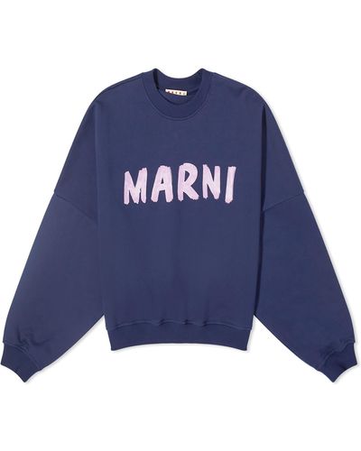 Marni Logo Crew Sweat - Blue