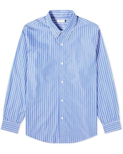 Pop Trading Co. Logo Striped Shirt - Blue