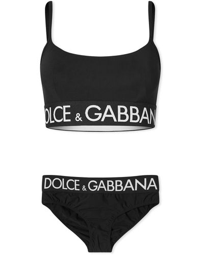 Dolce & Gabbana Logo Band Bikini - Black