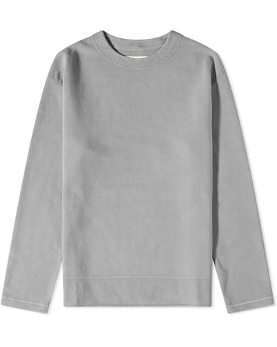 Jil Sander Long Sleeve Heavyweight T-shirt - Grey