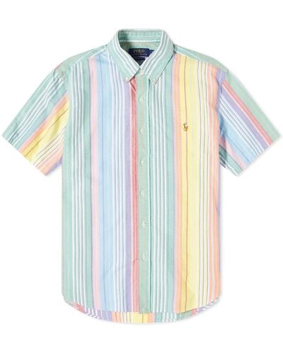 Polo Ralph Lauren Stripe Short Sleeve Shirt - Blue