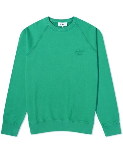 YMC Schrak Crew Sweat - Green