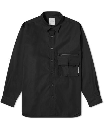 Uniform Experiment Weather Field Long Sleeve Shirt - Black