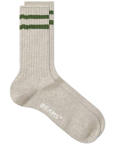 Beams Plus Schoolboy Sock - Grey