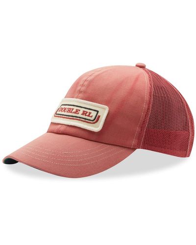 RRL Mesh Logo Trucker Hat - Pink