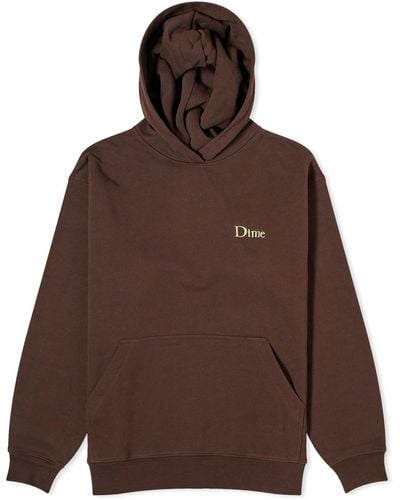 Dime Classic Small Logo Hoodie - Brown