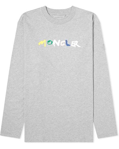 Moncler Logo Long Sleeve T-Shirt - White