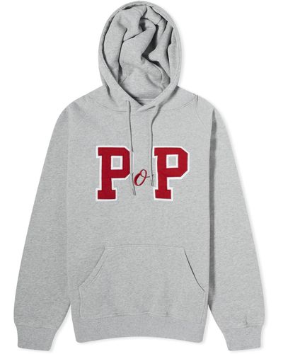 Pop Trading Co. College P Hooded Sweat - Gray