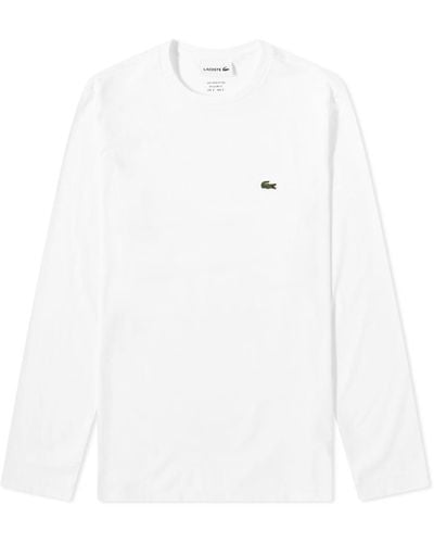 Lacoste Long Sleeve Jersey Pima Regular Fit T-shirt - White