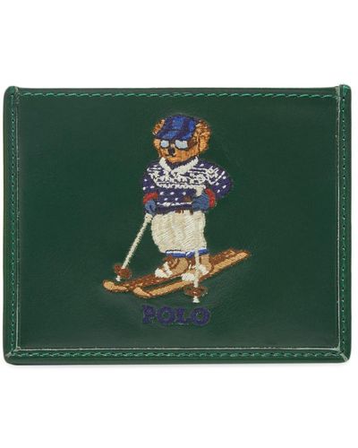 Polo Ralph Lauren Winter Bear Card Holder - Green
