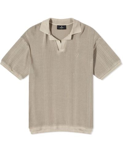 Represent Open Stitch Polo Shirt - Grey