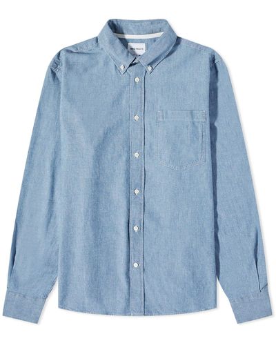 Norse Projects Algot Chambray Shirt - Blue