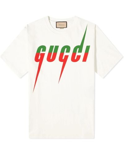 Gucci Brand-print Short-sleeved Cotton-jersey T-shirt - Natural
