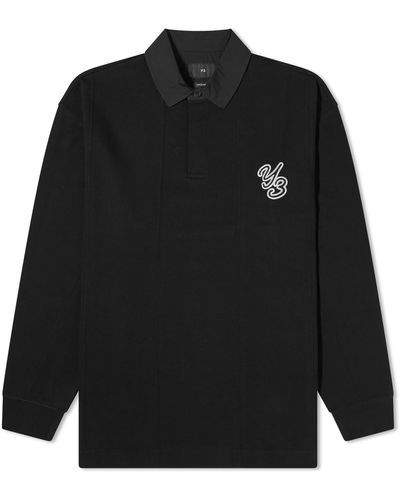 Y-3 Rugby Long Sleeve Shirt - Black