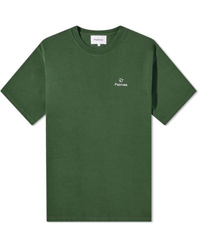 Palmes Allan Chest Logo T-Shirt - Green