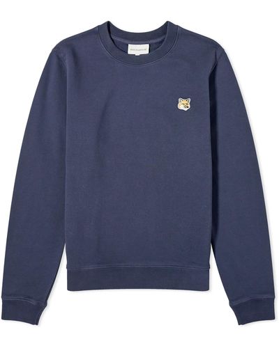 Maison Kitsuné Fox Head Patch Regular Sweatshirt - Blue