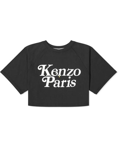 KENZO Kenzo Verdy Logo Boxy T-Shirt - Black