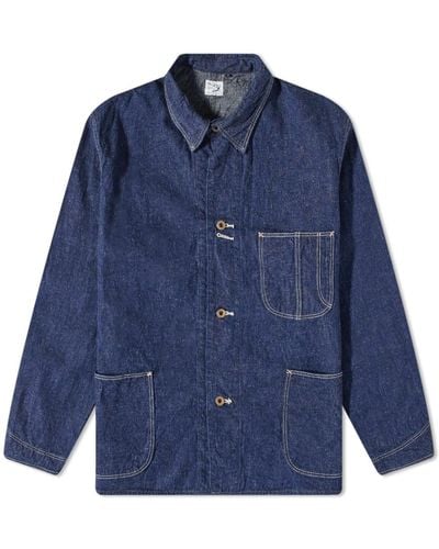 Orslow 1940s Coverall 4 Pocket Jacket - Blue