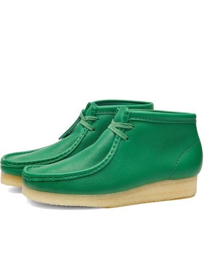 Clarks Wallabee Leather Boots - Green