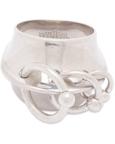 Jean Paul Gaultier Multi Loops Ring - White