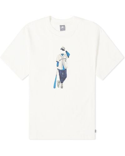 New Balance Nb Athletics Baseball Style Relaxed T-shirt - White