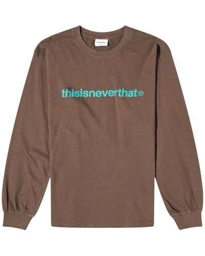thisisneverthat T-Logo Long Sleeve T-Shirt - Brown