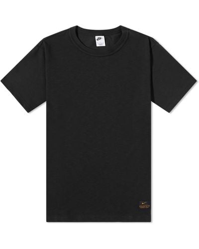 Nike Life Short Sleeve Knit Top - Black