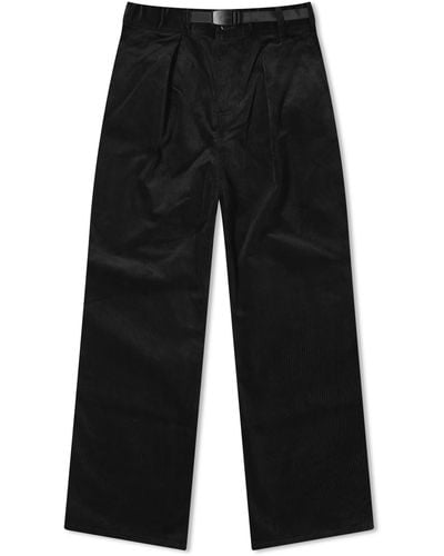 Gramicci Corduroy Pleated Pant - Black