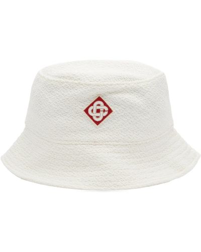 Casablancabrand Diamond Logo Bucket Hat - White