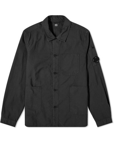 C.P. Company Ottoman Workwear Shirt - Black