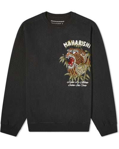 Maharishi Maha Tiger Embroidered Sweatshirt - Black
