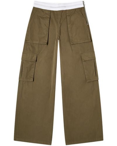 Alexander Wang Mid Rise Cargo Rave Trousers - Green