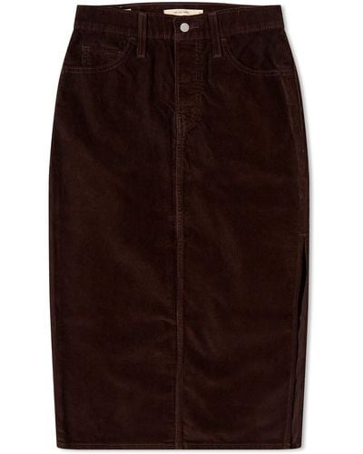 Levi's Side Slit Skirt - Brown