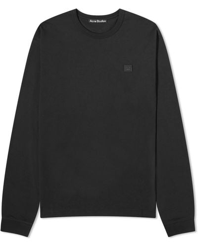 Acne Studios Long Sleeve Eisen X Face T-Shirt - Black