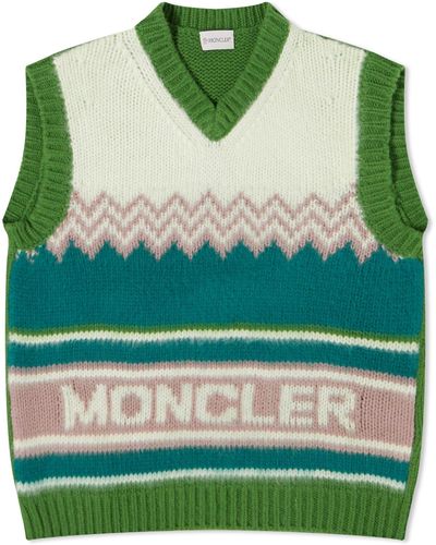Moncler Knitted Vest Top - Green