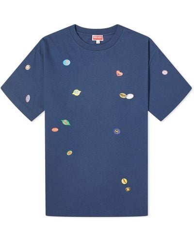 KENZO Fruit Stickers T-Shirt - Blue