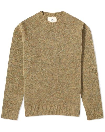 Folk Mohair Crew Knit - Green