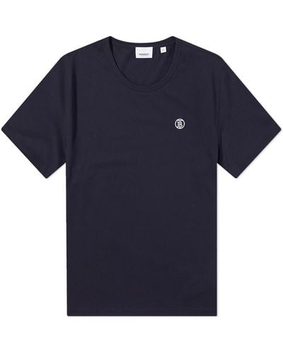 Burberry Parker Tb Circle Logo T-Shirt - Blue