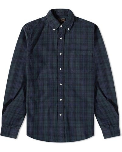 Beams Plus Tartan Check Shirt - Blue