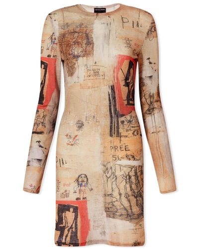 MISBHV Basquiat Mesh Mini Dress - Natural