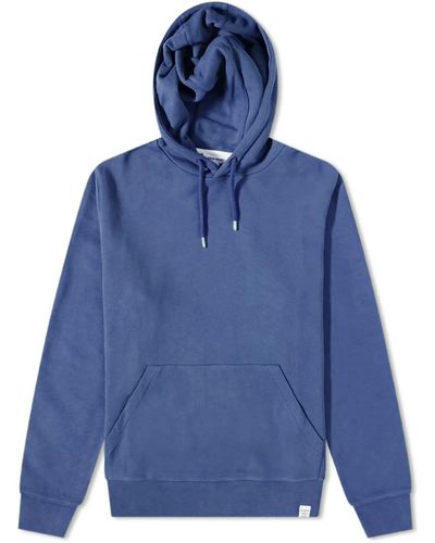 Norse Projects Vagn Classic Popover Hoodie - Blue