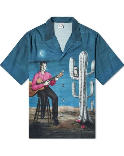 Endless Joy Haunted By An Owl Vacation Shirt - Blue