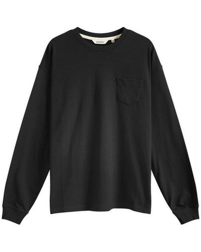 Uniform Bridge Heavyweight Longsleeve Pocket T-Shirt - Black