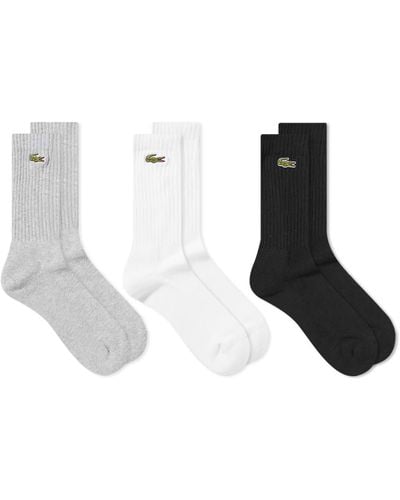 Lacoste 3 Pack Logo Socks - Multicolour