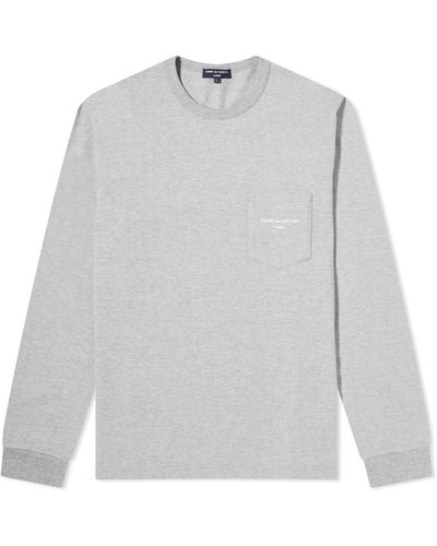 Comme des Garçons Pocket Logo Long Sleeve T-Shirt - Grey