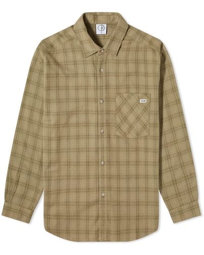 POLAR SKATE Mitchell Check Flannel Shirt - Green