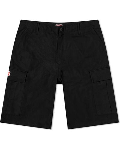 KENZO Cargo Workwear Shorts - Black